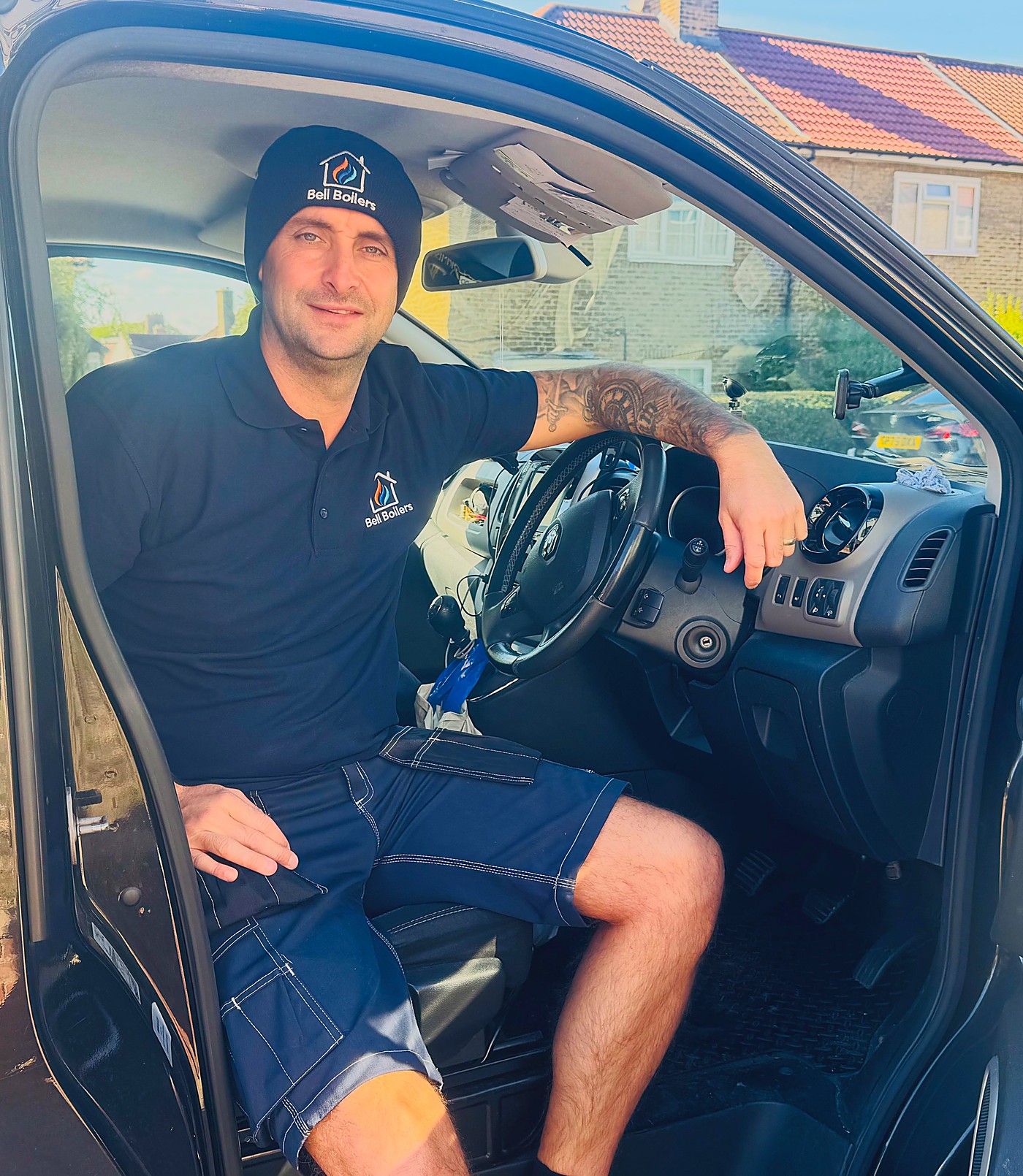 James Bell, Gas Safe engineer, in the Bell Boilers van
